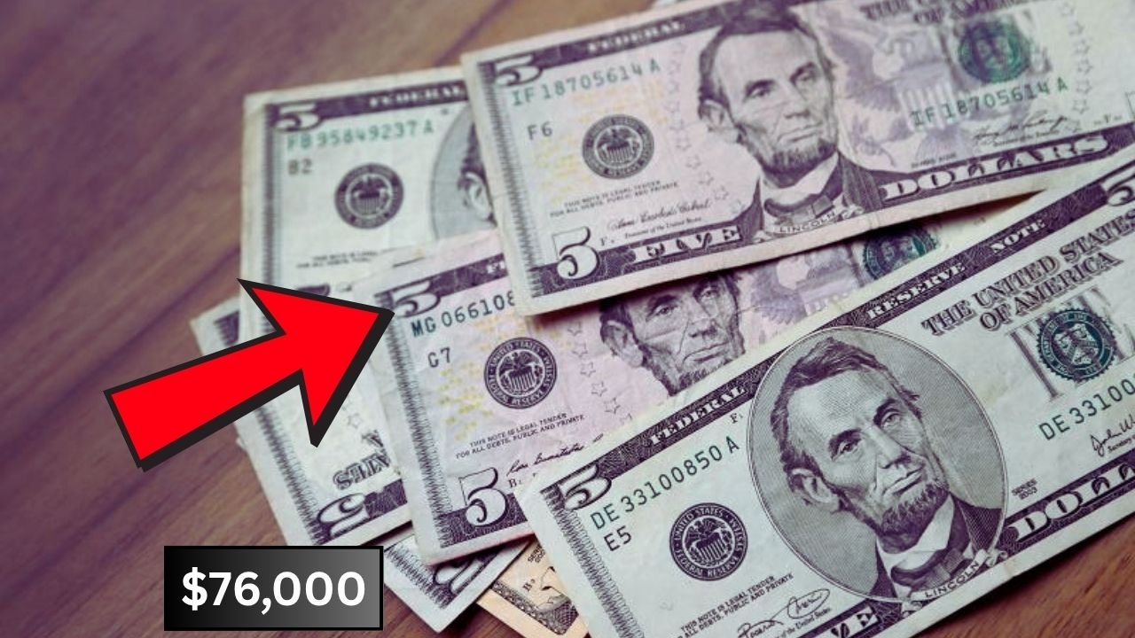 Still Circulating $5 Bill With Radar Serial 45555554 Could Be Worth $76,000+